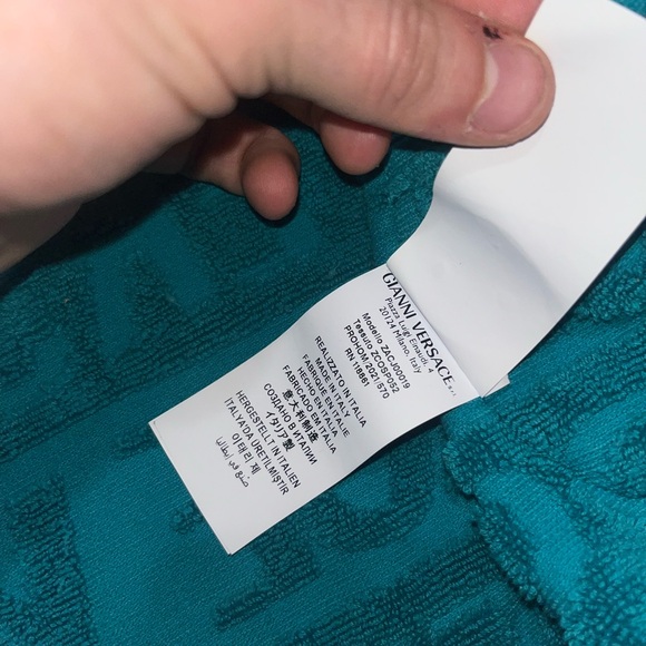 Versace Blue and Gold Robe - Picture 9 of 10